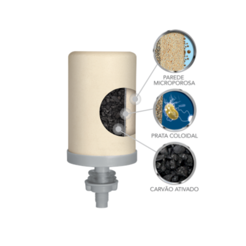 Filtro de Barro São Pedro - 10 litros + 3 velas Tripla Ação