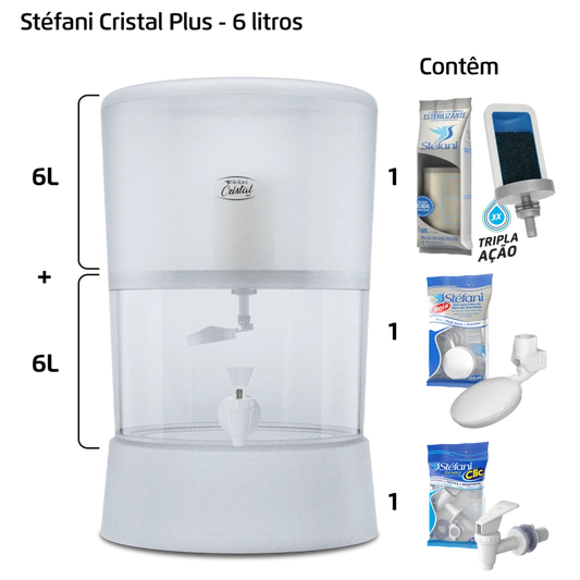 Filtro Cristal Plus - 6 litros - 1 vela