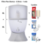 Filtro Flex - 6 litros - 1 vela - Branco