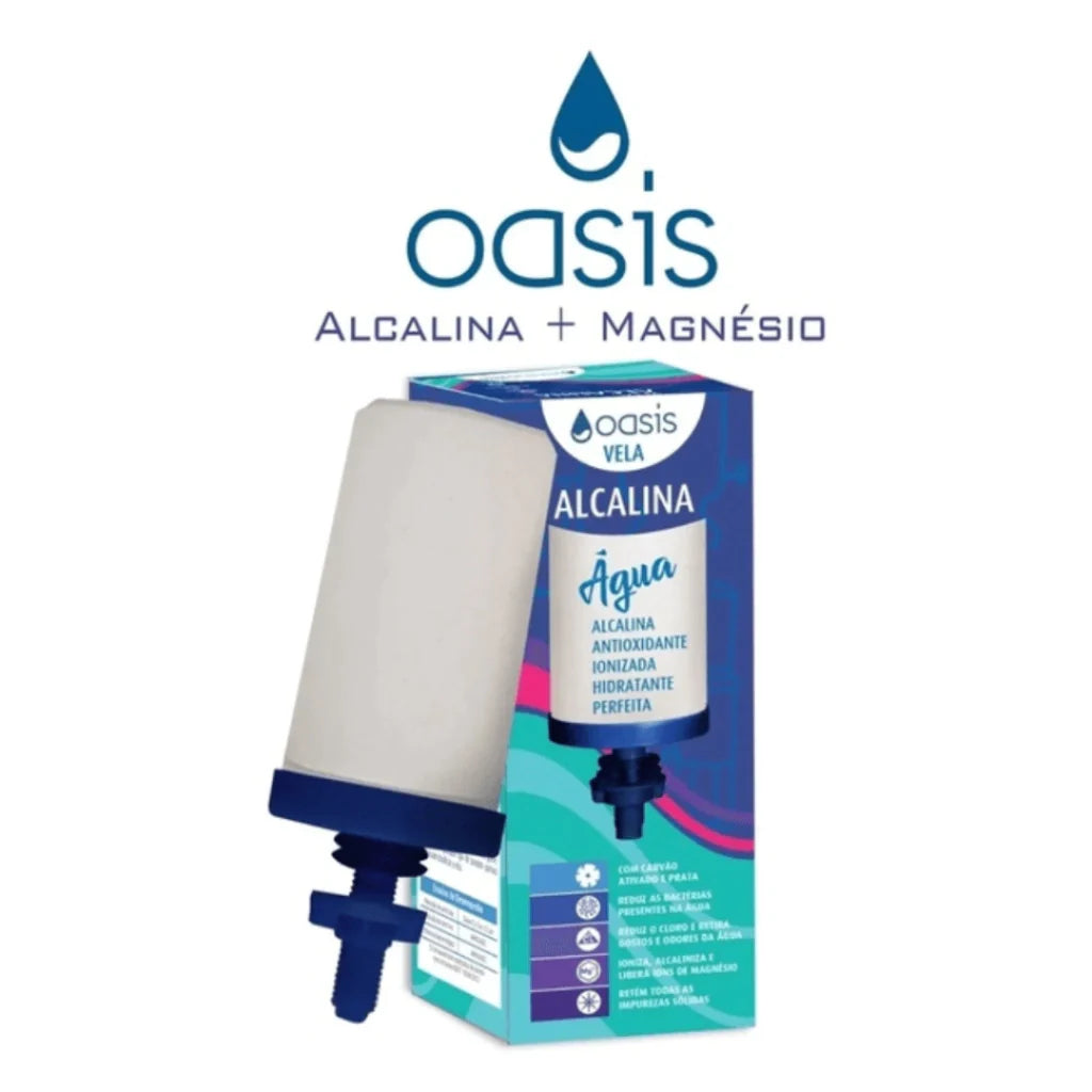 Caixa com 10 unid. - Vela Alcalina com Magnésio - Oasis